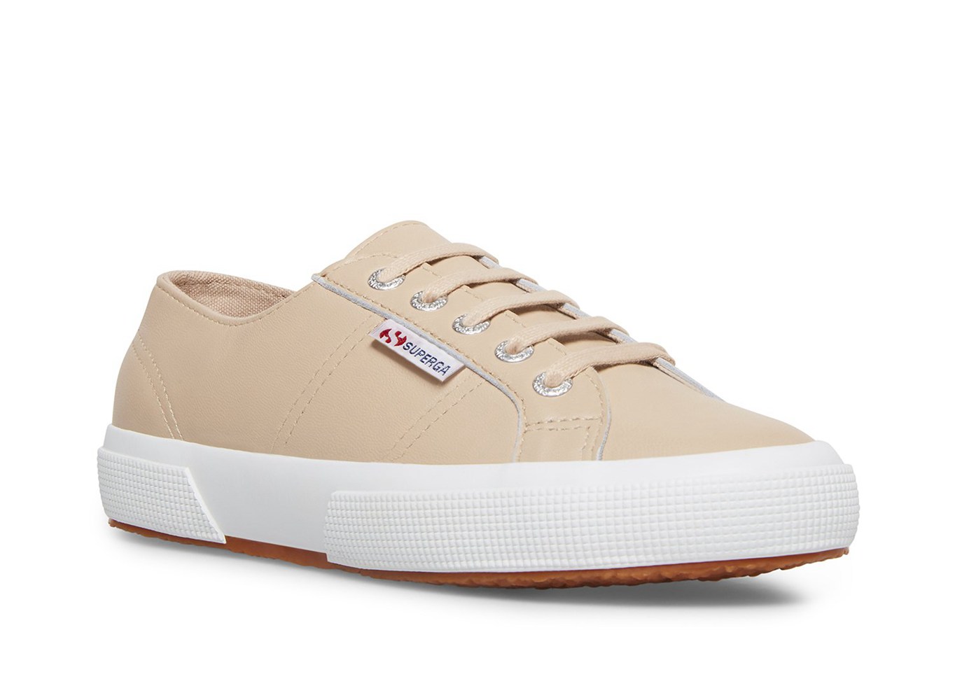 Superga Sneakers Womens - 2750 Naplngcotu Leather - Beige - JQXYM8791